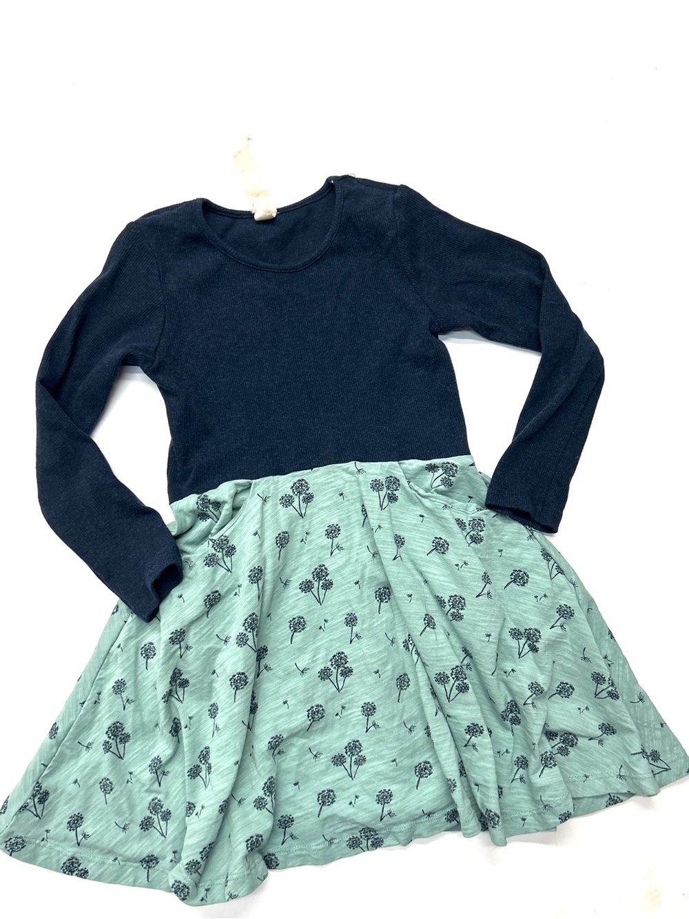 Vignette Navy Blue Dress Mint Green Floral Dress Twirl